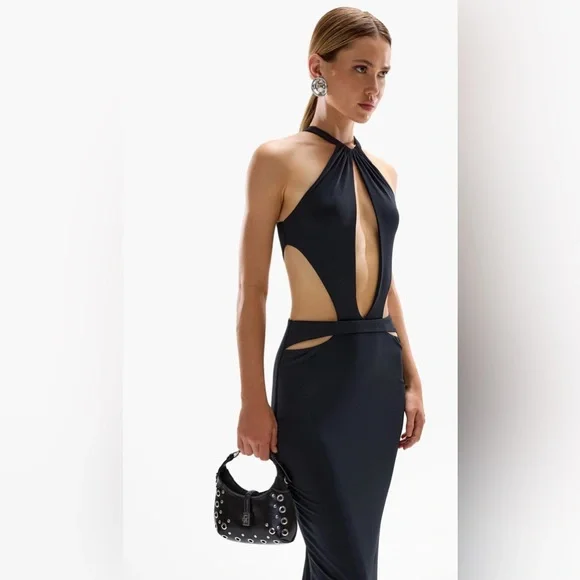 'Ink' Maxi Dress - Black | Cin Cin Swimwear and Resortwear XS